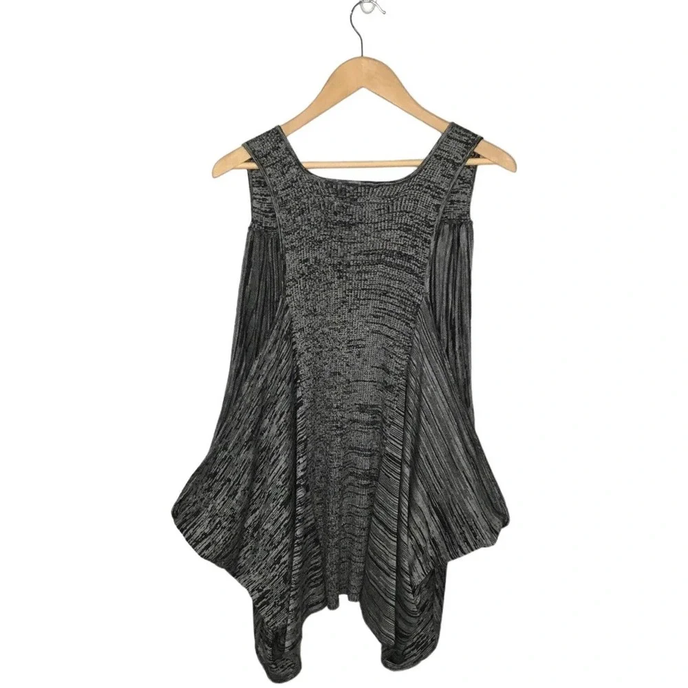 New Buffalo By David Bitton Waterfall Drape Open Sleeveless Cardigan L - Picture 5 of 9